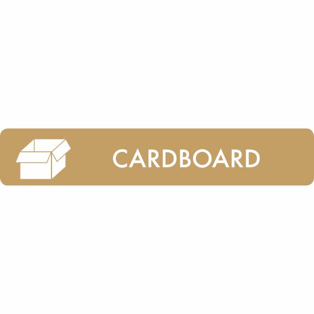 Piktogram Cardboard 16x3 cm Selvklæbende Brun