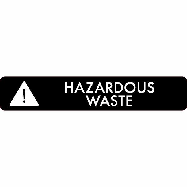 Piktogram Hazardous waste 16x3 cm Selvklæbende Sort