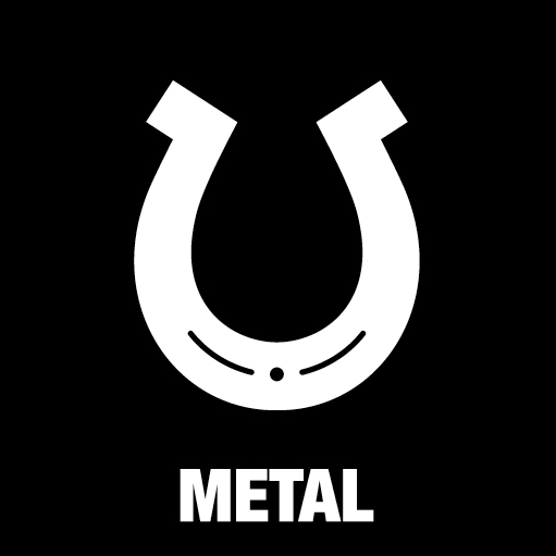 Piktogramm Metal 15x15 cm Konturschnitt Weiß