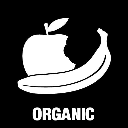 Piktogram Organic 15x15 cm Kontursnitt Hvit