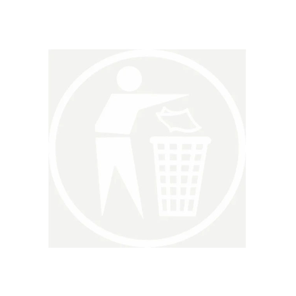 Piktogramm Abfalletikett 15x15 cm Konturschnitt Weiß