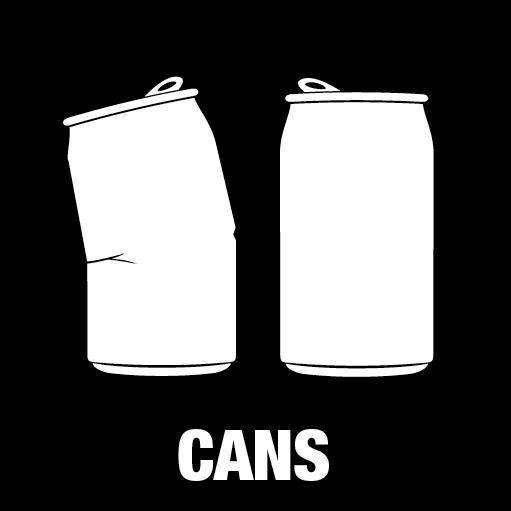 Piktogram Cans 15x15 cm Kontursnitt Hvit