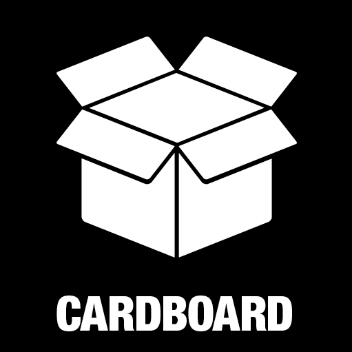 Piktogram Cardboard 15x15 cm Kontursnitt Hvit
