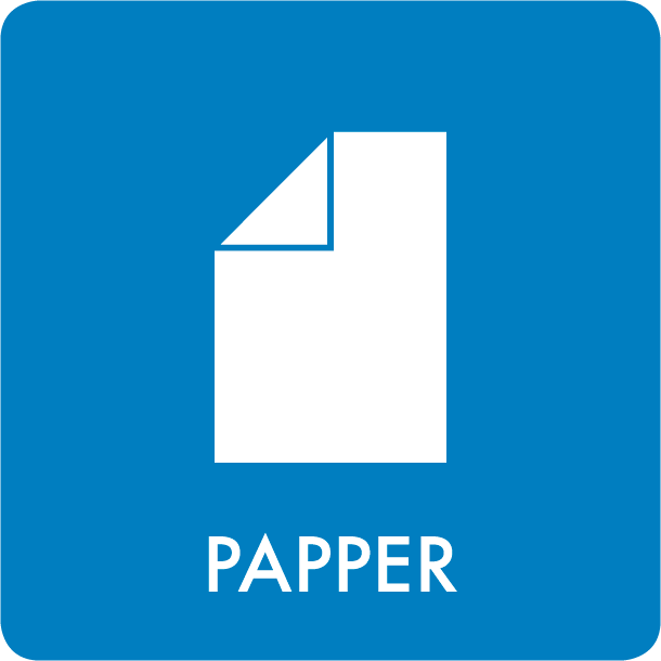 Piktogram Papper 12x12 cm Självhäftande Blå