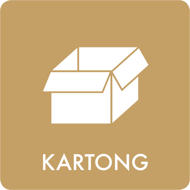 Piktogram Kartong 12x12 cm Självhäftande Brun