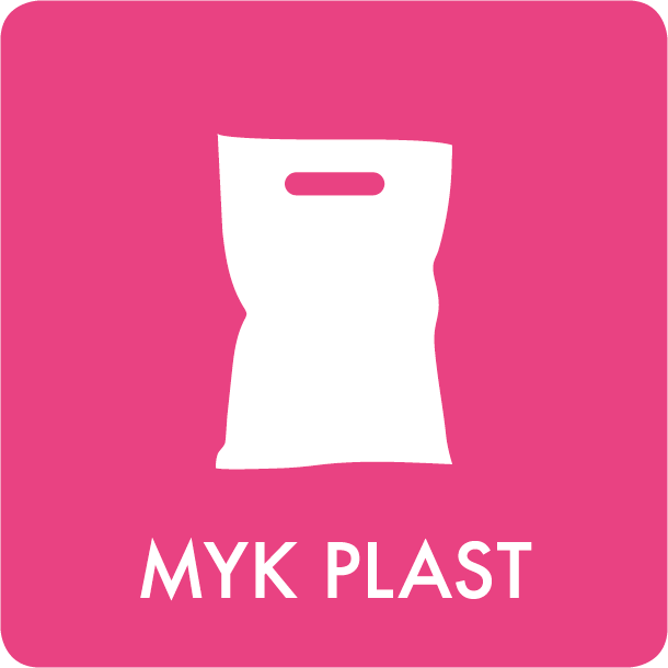 Piktogram Myk plast 12x12 cm Selvklebende Rosa