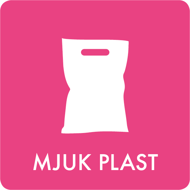 Piktogram Mjuk plast 12x12 cm Självhäftande Rosa
