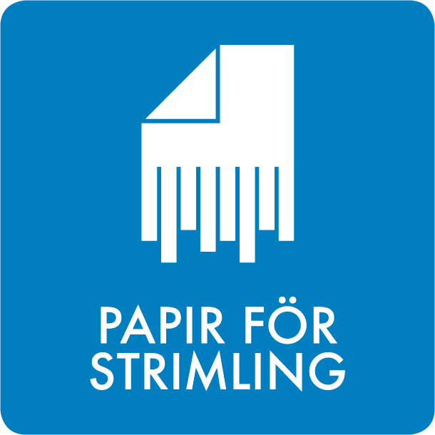 Piktogram Papir för strimling 12x12 cm Självhäftande Blå