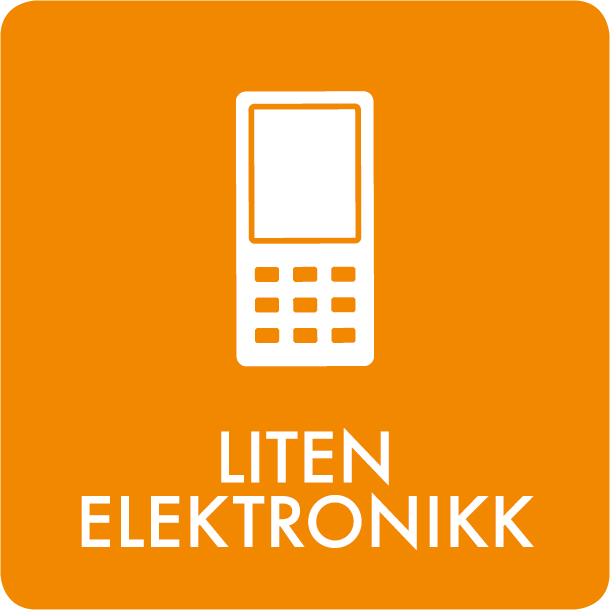 Piktogram Liten elektronikk 12x12 cm Selvklebende Oransje