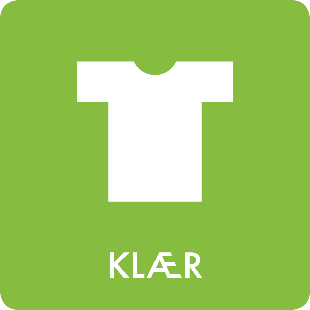 Piktogram Klær 12x12 cm Selvklebende Lysegrønn