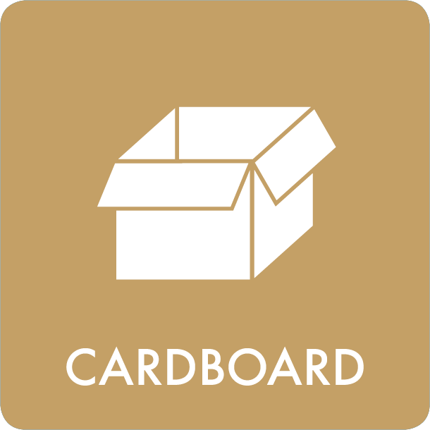 Piktogramm Cardboard 12x12 cm Aufkleber Braun