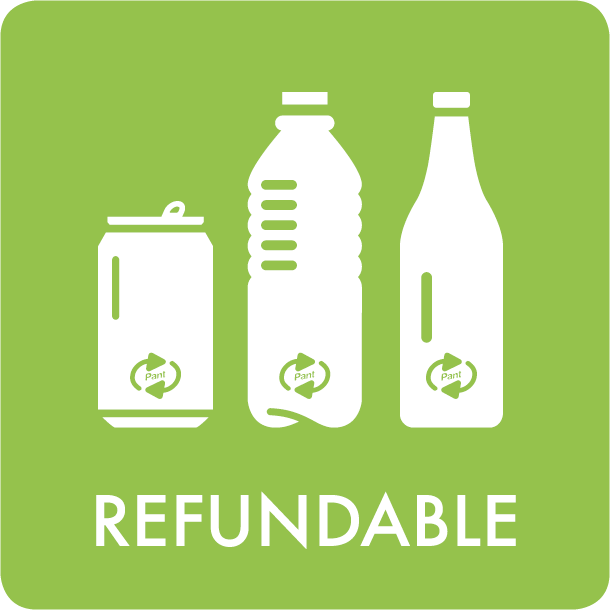 Piktogramm Refundable 12x12 cm Aufkleber Hellgrün