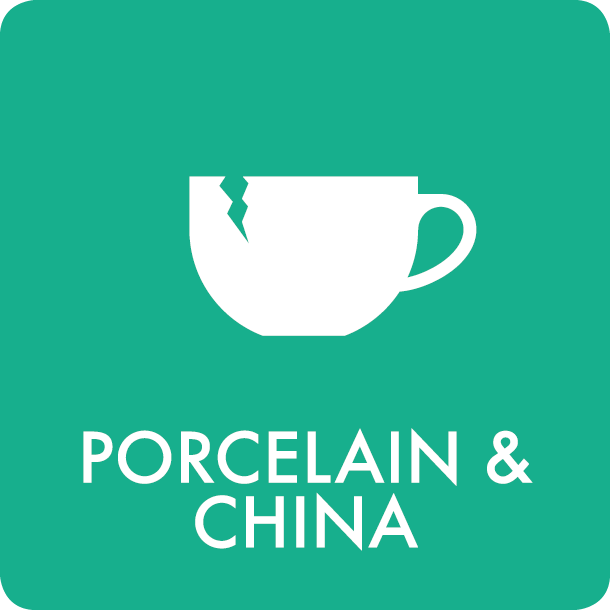 Pictogram Porcelain & China 12x12 cm Sticker Lightgreen