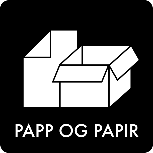 Piktogram Papp og papir 12x12 cm Selvklebende Svart