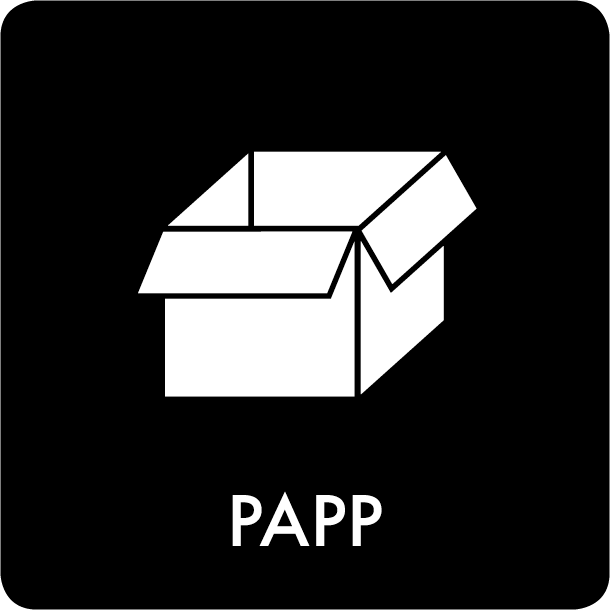 Piktogram Papp 12x12 cm Selvklæbende Sort