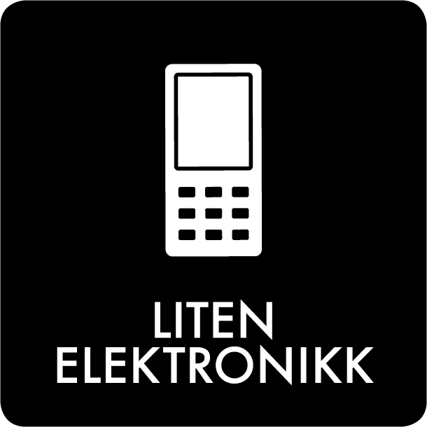 Piktogram Liten elektronikk 12x12 cm Selvklebende Svart