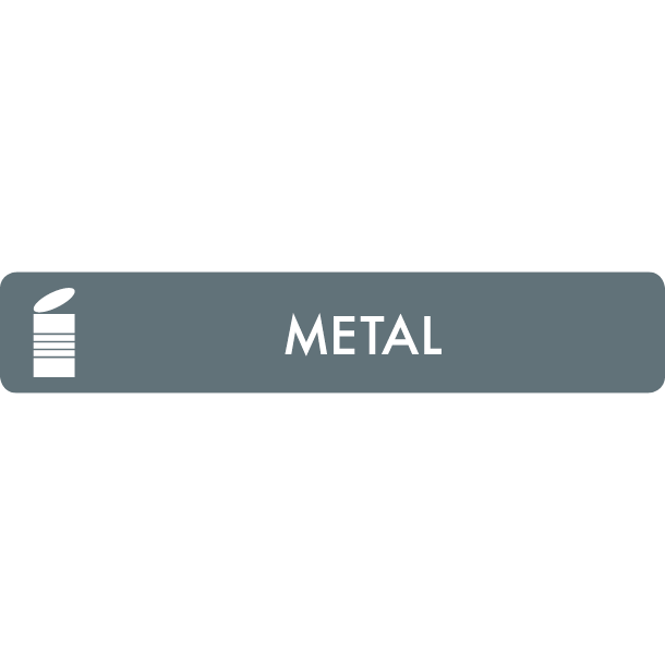 Pictogram Metal 16x3 cm Sticker Grey