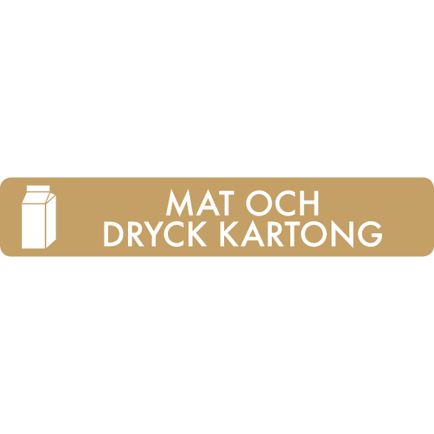 Piktogrram Mat och dryck kartong 16x3 cm Självhäftande Brun
