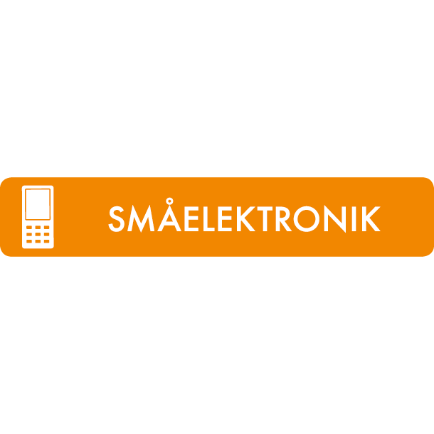 Piktogram Småelektronik 16x3 cm Självhäftande Orange