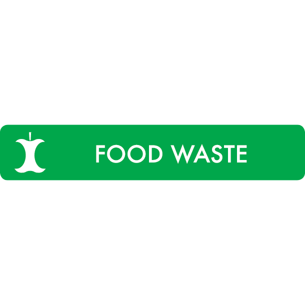 Pictogram Food waste 16x3 cm Sticker Green