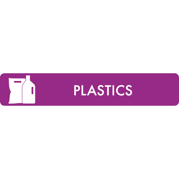 Pictogram Plastics 16x3 cm Sticker Purple