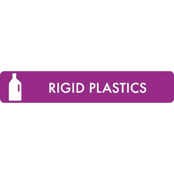 Piktogramm Rigid plastics 16x3 cm Aufkleber Lila