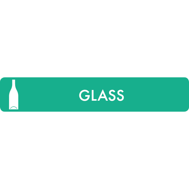 Pictogram Glass 16x3 cm Sticker Light green