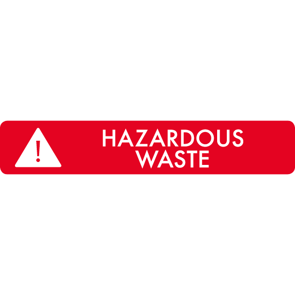 Pictogram Hazardous waste 16x3 cm Sticker Red