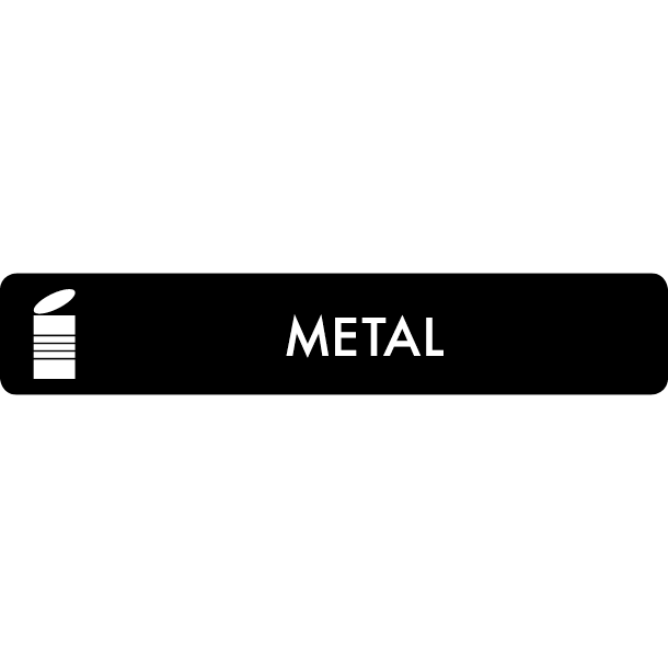 Pictogram Metal 16x3 cm Sticker Black