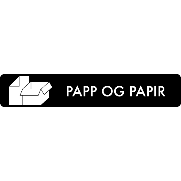 Piktogram Papp og papir 16x3 cm Selvklebende Svart
