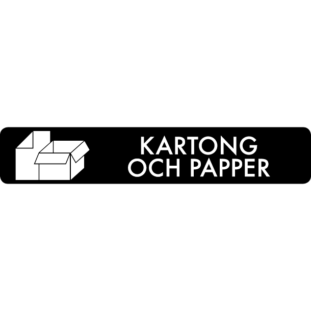 Piktogram Kartong och papper 16x3 cm Självhäftande Svart
