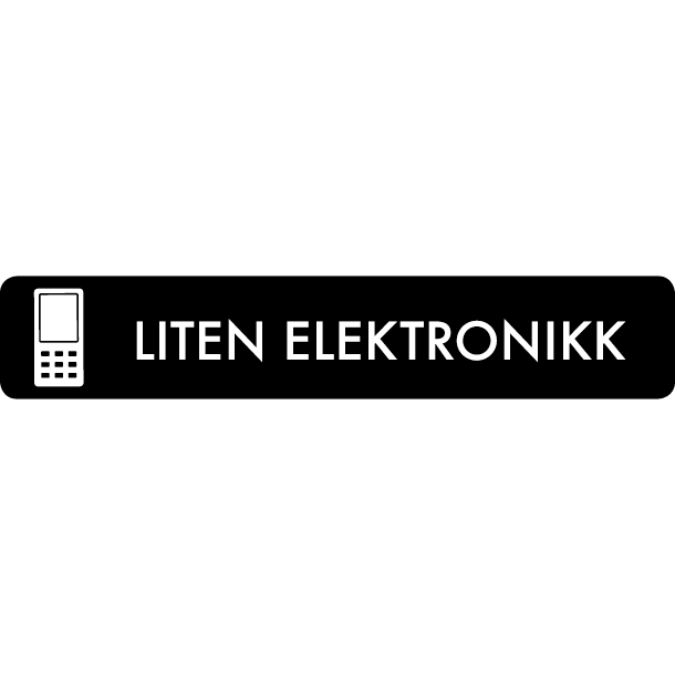 Piktogram Liten elektronikk 16x3 cm Selvklebende Svart