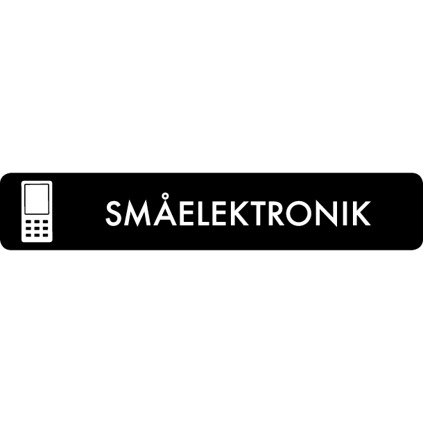 Piktogram Småelektronik 16x3 cm Självhäftande Svart