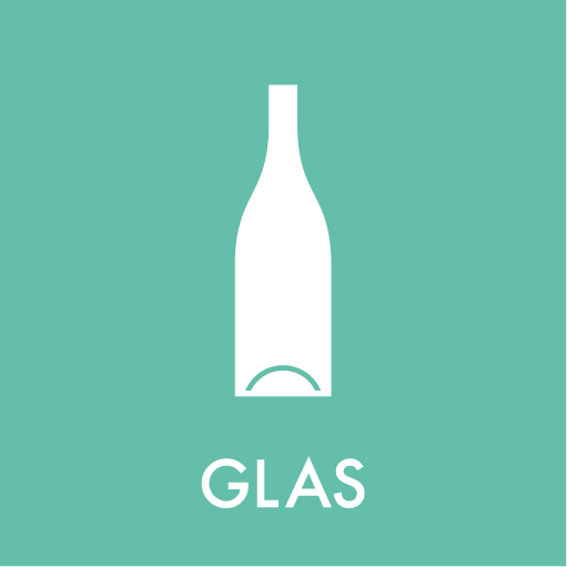 Piktogram Glas 12x12 cm Magnetisk Lysegrøn