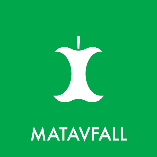 Piktogram Matavfall 12x12 cm Magnetisk Grønn