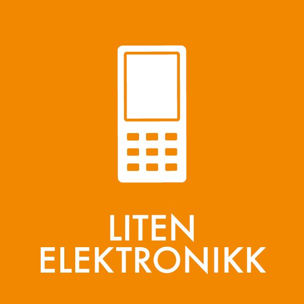 Piktogram Liten elektronikk 12x12 cm Magnetisk Oransje