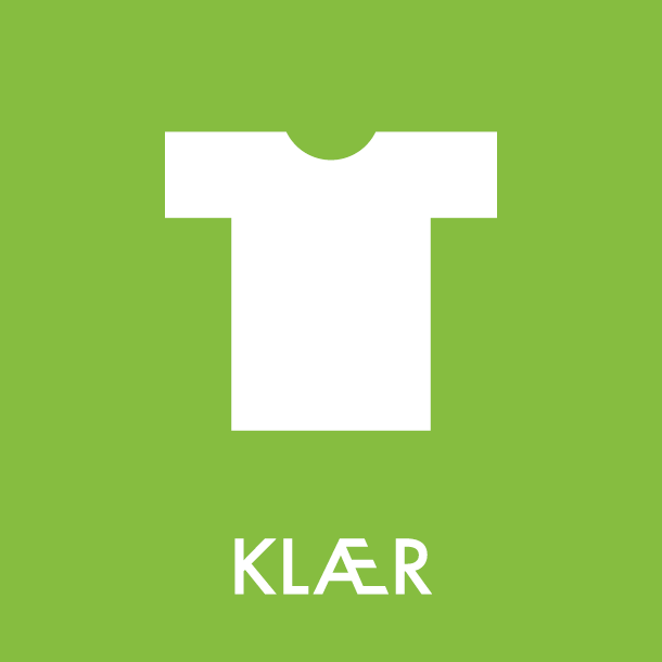 Piktogram Klær 12x12 cm Magnetisk Lysegrønn