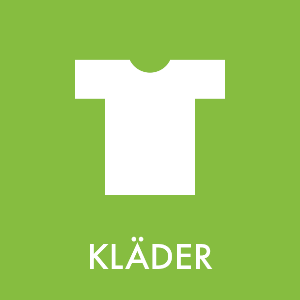 Piktogram Kläder 12x12 cm Magnetisk Lysegrøn