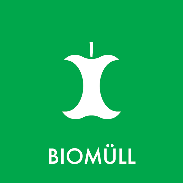 Piktogramm Biomüll 12x12 cm Magnetisch Grün