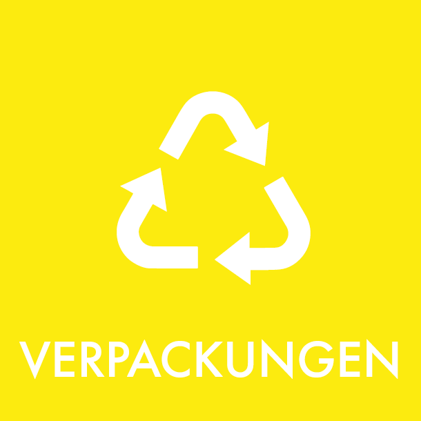 Piktogramm Verpackungen 12x12 cm Magnetisch Gelb