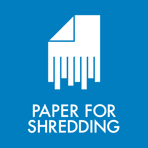 Piktogramm Paper for shredding 12x12 cm Magnetisch Blau