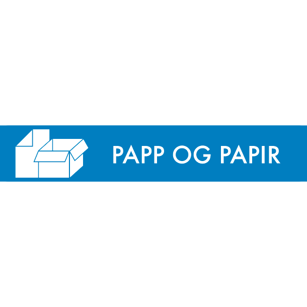 Piktogram Papp og papir 16x3 cm Magnetisk Blå