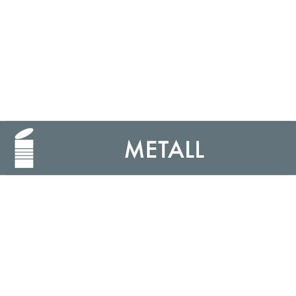 Piktogram Metall 16x3 cm Magnetisk Grå