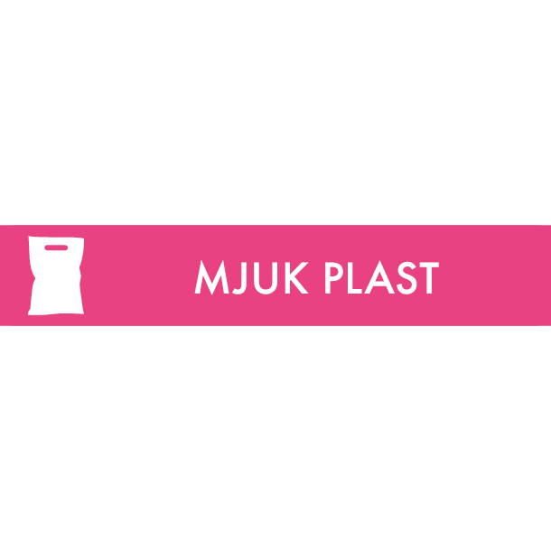 Piktogram Mjuk plast 16x3 cm Magnetisk Rosa