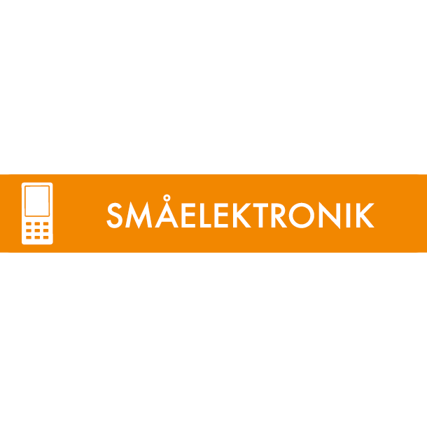 Piktogram Småelektronik 16x3 cm Magnetisk Orange