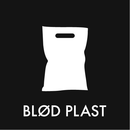 Blød plast/ Sort - Magnet 12x12