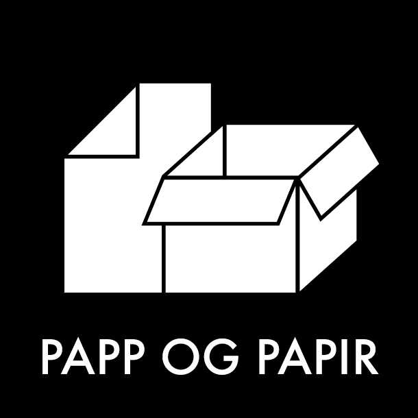 Piktogram Papp og papir 12x12 cm Magnetisk Svart