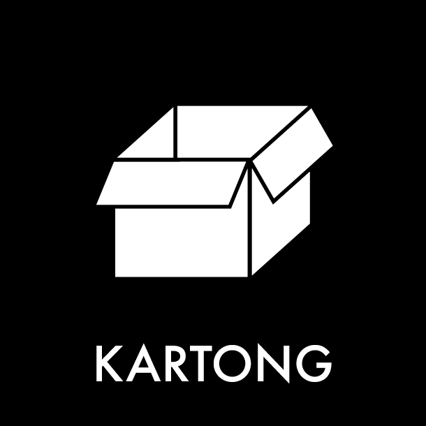 Piktogram Kartong 12x12 cm Magnetisk Svart