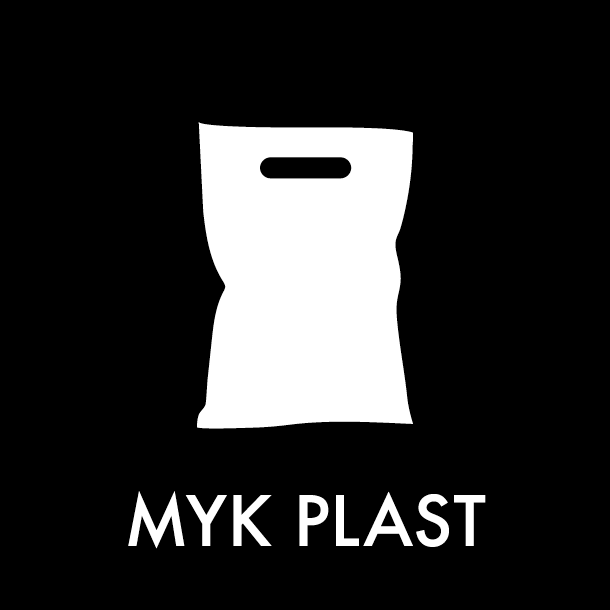 Piktogram Myk plast 12x12 cm Magnetisk Svart