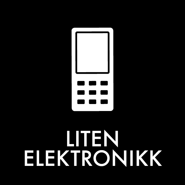 Piktogram Liten elektronikk 12x12 cm Magnetisk Svart